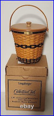 8 Longaberger Collectors Club JW Miniature Baskets & Miniature Pottery