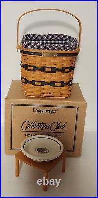 8 Longaberger Collectors Club JW Miniature Baskets & Miniature Pottery