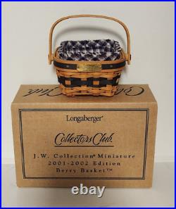 8 Longaberger Collectors Club JW Miniature Baskets & Miniature Pottery