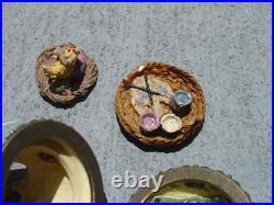 Boyds Bears Beans Treasure Box Lot of 9 w Longaberger Flower Basket Pumpkin READ