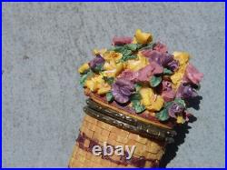 Boyds Bears Beans Treasure Box Lot of 9 w Longaberger Flower Basket Pumpkin READ