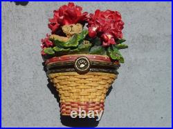 Boyds Bears Beans Treasure Box Lot of 9 w Longaberger Flower Basket Pumpkin READ