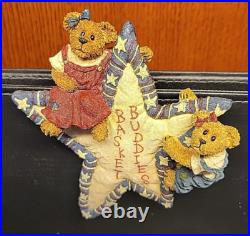 Boyds Bears/Longaberger Basket Buddies Basket Sitter #651420LB SIGNED/RARE 2002