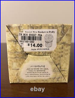 CIB 2008 Longaberger May Series Miniature Sweet Pea Basket & Boyds Treasure Box