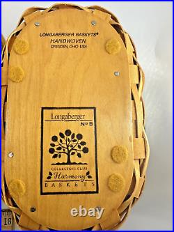 COA 2001 VTG Longaberger Collectors Club Harmony Basket Set Of Five w protectors