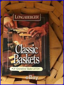 Complete 5 Basket Set LONGABERGER OCTAGON 4 Liners 5 Lids