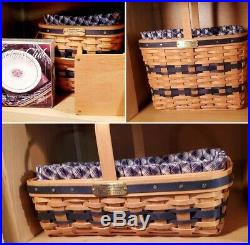 Complete JW LONGABERGER MINIATURE Basket set + Display Cabinet