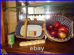 Complete JW LONGABERGER MINIATURE Basket set + Display Cabinet & EXTRAS