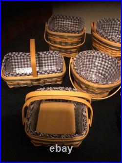 Complete Set of 12 Longaberger Collectors Club JW Miniature Baskets Plus Extras