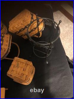 Complete Set of 12 Longaberger Collectors Club JW Miniature Baskets Plus Extras