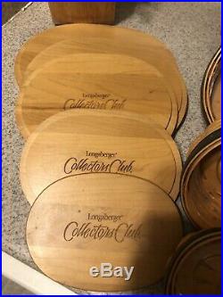 Complete Set of 5 Longaberger Harmony Baskets with Wooden Lids