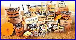 ENTIRE LOT 12 JW Longaberger Miniature Mini Basket Set, COAs Liners Protectors