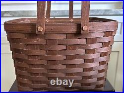 EUC Longaberger 2011 May XL Tote Set Memorial Day Only Special Rich Brown HTF