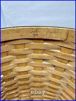 EUC Longaberger American Work Basket Sets 10 12 Woodcrafts Lid Bowl Protector
