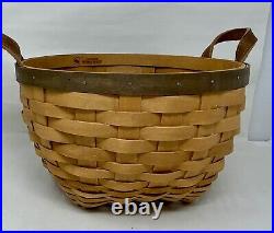 EUC Longaberger American Work Basket Sets 10 12 Woodcrafts Lid Bowl Protector