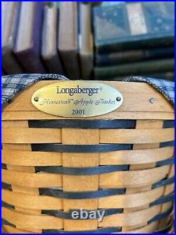 EXCEPTIONAL LONGABERGER Homestead APPLE BASKET 2001 With Realistic Faux Apples