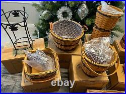 Entire Jw Longaberger Collection Of Retired Miniture Set Of 12 Baskets