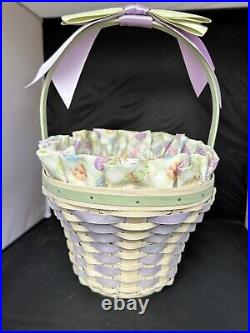 Excellent Longaberger 2004 White Washed Easter Basket Set