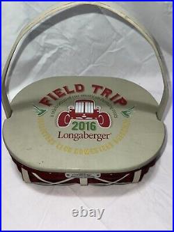 Field Trip 2016 Longaberger Basket With Liner And Lid Excellent Condition