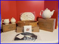 HTF Longaberger 2004 Collectors Club Tea Tray Basket Set