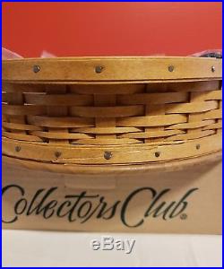 HTF Longaberger 2004 Collectors Club Tea Tray Basket Set