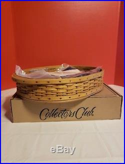 HTF Longaberger 2004 Collectors Club Tea Tray Basket Set