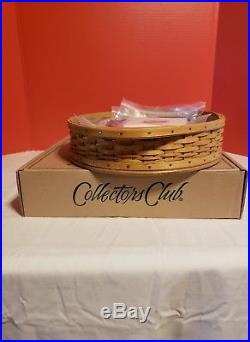 HTF Longaberger 2004 Collectors Club Tea Tray Basket Set