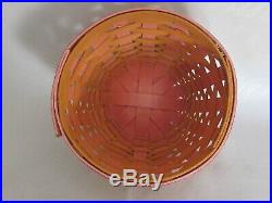 HTF Longaberger 2012 Collectors Club PUMPKIN Basket Set Ceramic Lid Protector