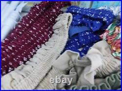 HUGE Lot 151 Pcs Longaberger Basket Cloth Liners Garters Assorted Sizes Patterns