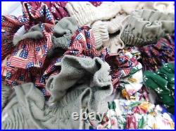 HUGE Lot 151 Pcs Longaberger Basket Cloth Liners Garters Assorted Sizes Patterns
