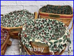 (Huge Lot 12) Longaberger 1993-2008 Christmas Collection Baskets Set
