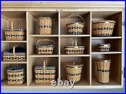 JW LONGABERGER MINIATURE Basket set + Display Cabinet