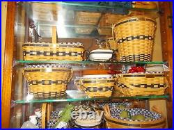 JW LONGABERGER MINIATURE Basket set + Display Cabinet + LOTS OF EXTRAS