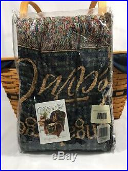 LARGE Longaberger 1999 Collectors Club Family Picnic Basket Complete Set Blanket