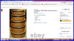 LONGABERER Collector's Club Set of Stacking Baskets Rare Set Retail $420