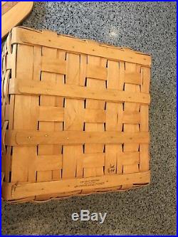 LONGABERGER'01 Father's Day Checkerboard Basket Set (with Wood Checkers Set)