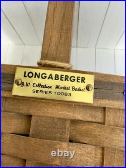 LONGABERGER 1983 JW Collection Market Basket Series 10083 Initials F. E. W. EXC