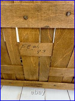 LONGABERGER 1983 JW Collection Market Basket Series 10083 Initials F. E. W. EXC