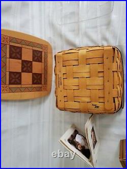 LONGABERGER 2001 FATHERS DAY CHESS, CHECKERS & TIC TAC TOE COMB BASKETS Sets Min