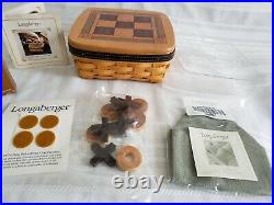 LONGABERGER 2001 FATHERS DAY CHESS, CHECKERS & TIC TAC TOE COMB BASKETS Sets Min