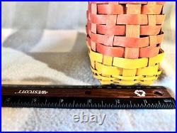 LONGABERGER 2010 HALLOWEEN CANDY CORN Basket FALL ORANGE Whitewashed YELLOW B2 LONGABERGER 2010 HALLOWEEN CANDY CORN Basket FALL ORANGE Whitewashed YELLOW B2