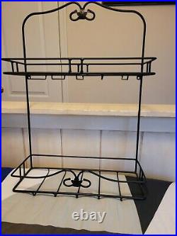LONGABERGER 2010 Wrought Iron Foundry Collection File Basket set preowned