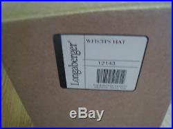 LONGABERGER 2011 LARGE WITCH'S HAT BASKET SET HALLOWEEN in the ORIGINAL BOX