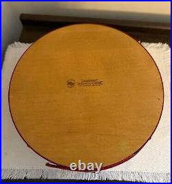 LONGABERGER 2012 CHRISTMAS COLLECTION 10 RED DRUM BASKET With LID & LINER