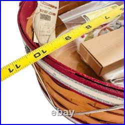 LONGABERGER 2012 CHRISTMAS COLLECTION 10 RED DRUM BASKET With LID & LINER