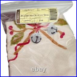 LONGABERGER 2012 CHRISTMAS COLLECTION 10 RED DRUM BASKET With LID & LINER