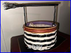 LONGABERGER 2013 Wicked Witch Halloween Basket Protector Broom? Handle +FLYER