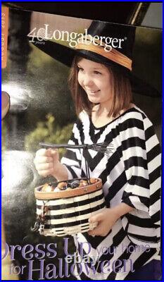 LONGABERGER 2013 Wicked Witch Halloween Basket Protector Broom? Handle +FLYER