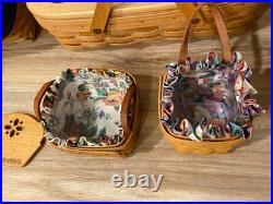 LONGABERGER BASKET LOT Of 11, 1991-2006 Various Types & Size Liners Signed Read