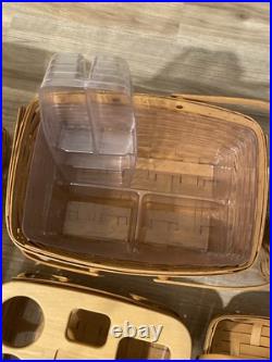 LONGABERGER BASKET LOT Of 11, 1991-2006 Various Types & Size Liners Signed Read